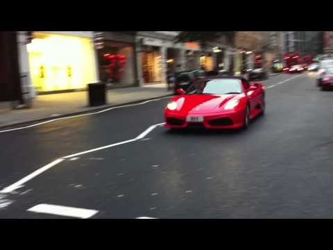 FERRARI F430 ACCELERATING IN THE STREETS OF KNIGHTSBRIDGE!!!!