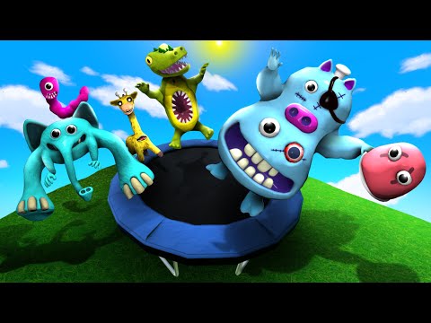 GMOD Trampoline Fails • Garten of Banban 3 Impressive Ragdolls (New Bosses)