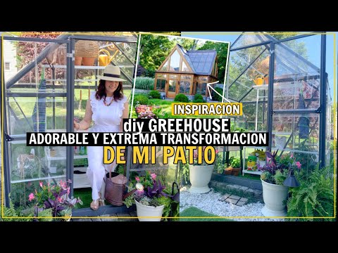, title : 'COMO HACER UN INVERNADERO-GreenHOUSE ! TRANSFORMACION PARA MI PATIO + PLANTAS 🌱 Diy SMALL GREENHOUSE'