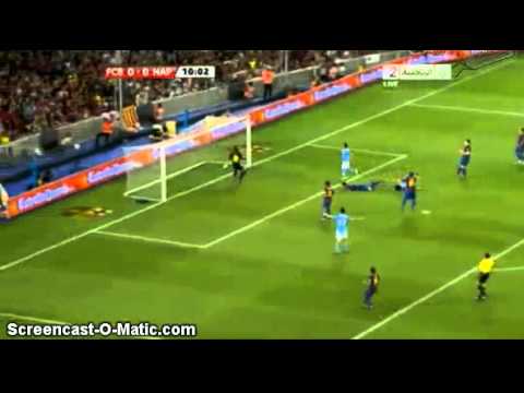 Cavani Amazing OverHead Kick Offside Goal Barcelona vs Napoli 2011