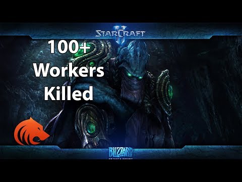 StarCraft 2: NON STOP Action PvZ 100+ Workers Killed!