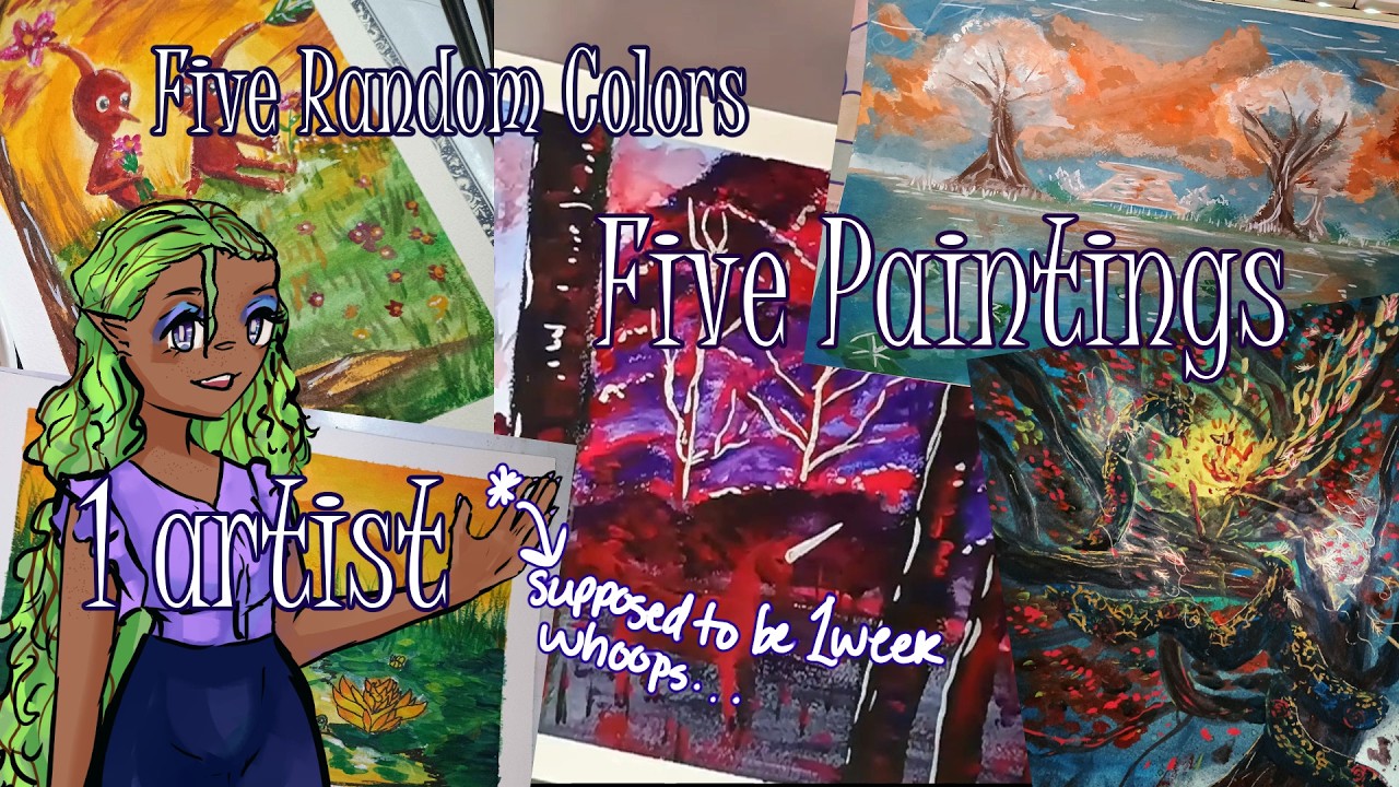 🎨5 Random Color Palettes, 5 Paintings, 1 Challenge