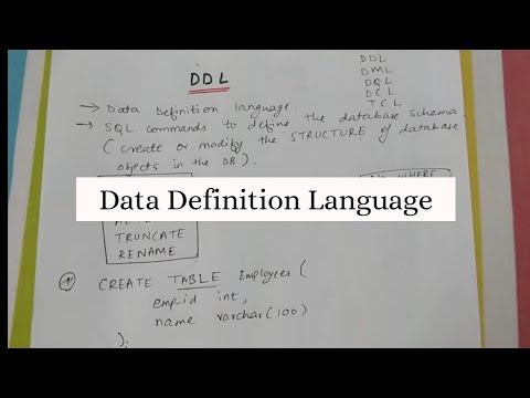 DATA DEFINITION LANGUAGE WITH EXAMPLES (DDL COMMANDS)