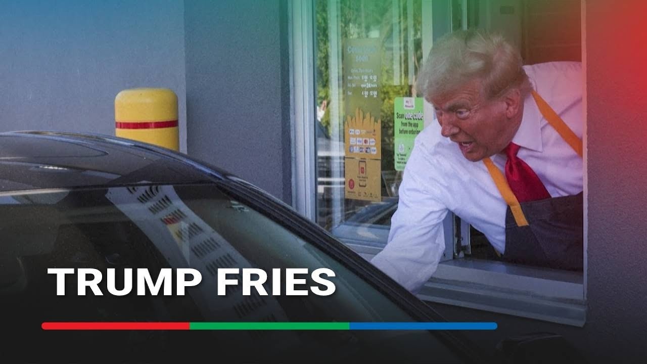 Trump makes fries, works drive-thru window at McDonald's