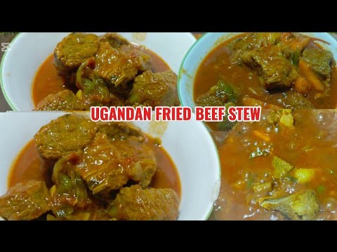 Yiga Okufumba Enyama Ya Soup Esiike | Ugandan Fried Beef Stew (Fried Meat Soup) - Ugandan Food