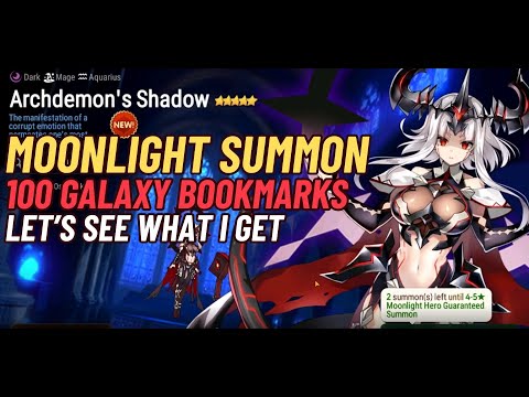 Moonlight Summon with 100 galaxy bookmarks | Let's see what I get | F2P Epic Seven
