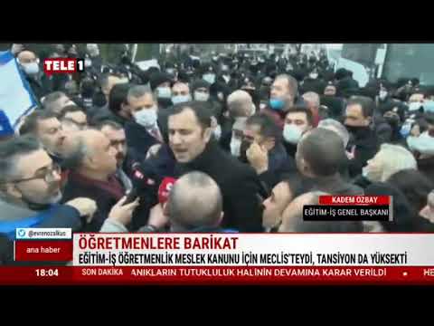 POLİS ENGELİNE RAĞMEN MECLİS ÖNÜNDE ÖĞRETMENLİK MESLEK KANUNU PROTESTOMUZ BASINDA | EĞİTİM İŞ