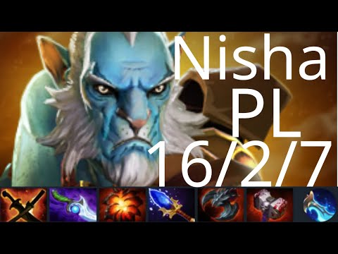 Nisha carry Phantom Lancer vs Faceless Void, Void Spirit, Magnus - Aghanim's Scepter(๑¯◡¯๑) - dota2