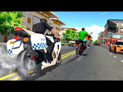 Police Bike Racing Free - Gameplay Android game - police motorbike driving simulator game