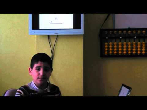 Enes bir buçuk aylık eğitimden sonra zihinsel çarpma yapıyor