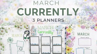 How I Set Up My March Currently Pages 🌷 Catch All • Wellness • Social Media