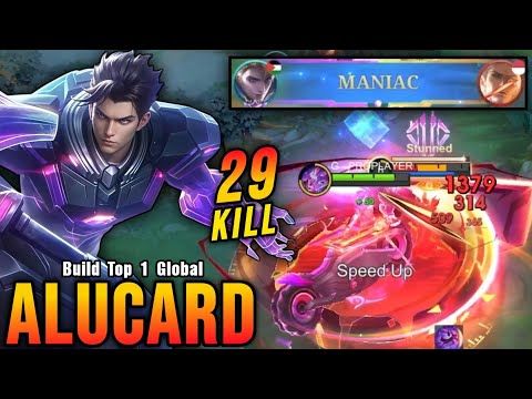 29 Kills + MANIAC!! Alucard LEGEND Skin Powerful Jungler!! - Build Top 1 Global Alucard ~ MLBB