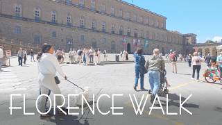 Florence Italy Walking Tour 4K | Piazza de' Pitti in Spring #65