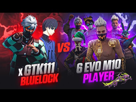 GTK111 Trying Blue Lock Bundle 🔥 Against 6 Pro Players 🍷🗿 Garena Free Fire