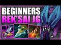 HOW TO PLAY REK'SAI JUNGLE & CARRY FOR BEGINNERS IN S12! Best Build/Runes S+ Guide League of Legends