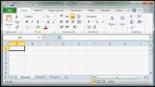 Excel 2010 Beginner 1, Lesson 01