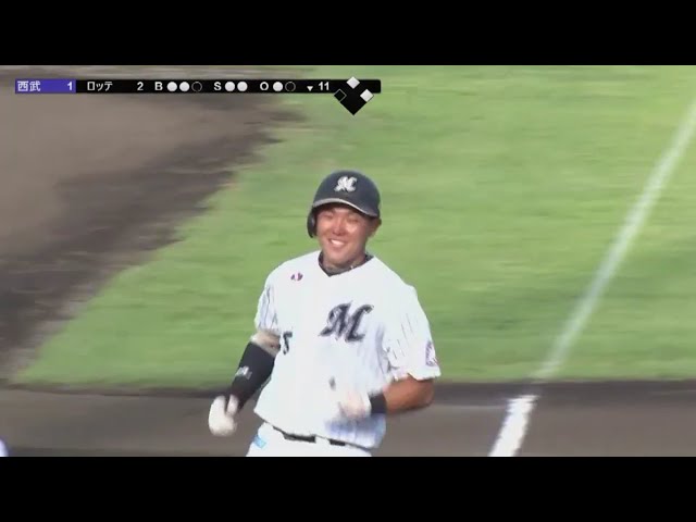 【ファーム】未来を担う主砲が決めた!! マリーンズ・安田 公式戦初となるサヨナラ打!! 2018/8/30 M-L(ファーム)