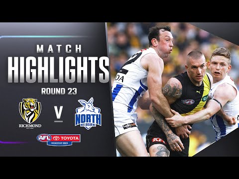 Richmond v North Melbourne Highlights | Round 23, 2023 | AFL