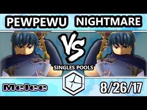 Shine 2017 SSBM - CLG | PewPewU (Marth) vs EMG | Nightmare (Marth) - Smash Melee Pools