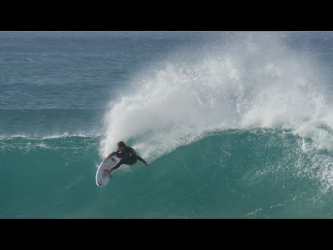 Conner Coffin test piloting a CI prototype at Jeffreys Bay |  A SURFER Magazine + ZioBaffa Collab