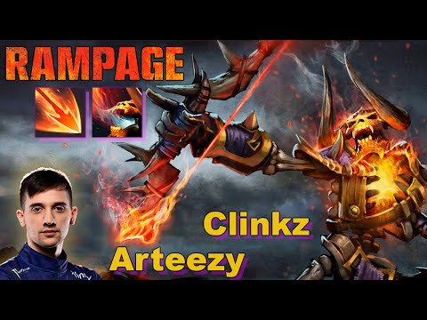 Arteezy rabid on Clinkz - TWO RAMPAGE!