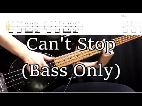 Red Hot Chili Peppers - Can't Stop(Bass Only)(Play Along With Tabs In Video)