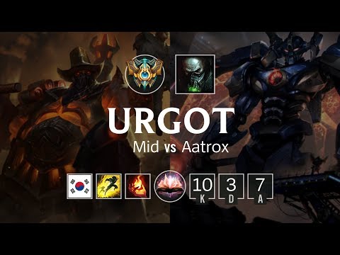 Urgot Mid vs Aatrox - KR Challenger Patch 8.21