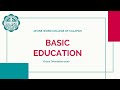 DWCC Basic Education Department
