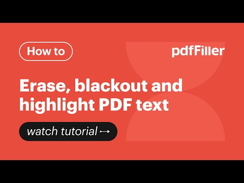 How to Erase, Blackout and Highlight PDF Text
