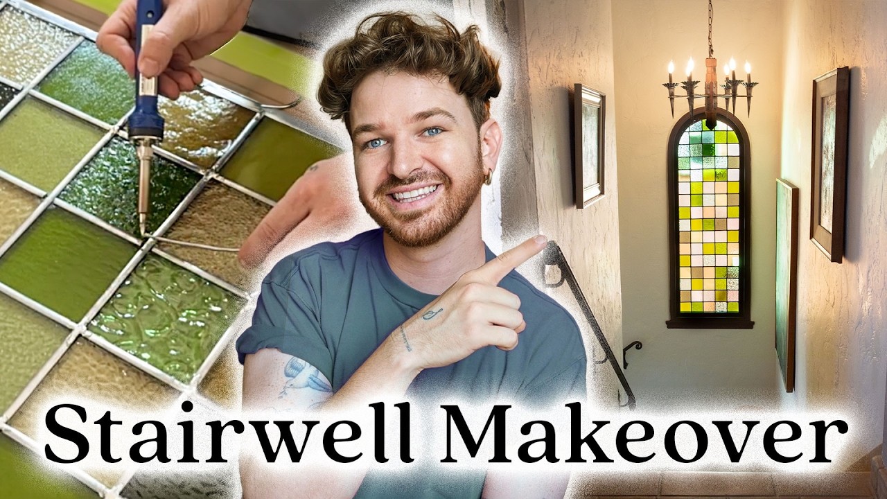 Making a Stained Glass Window for the Stairs!