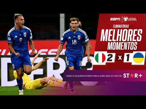 Gols e lances de Itália x Ucrânia
