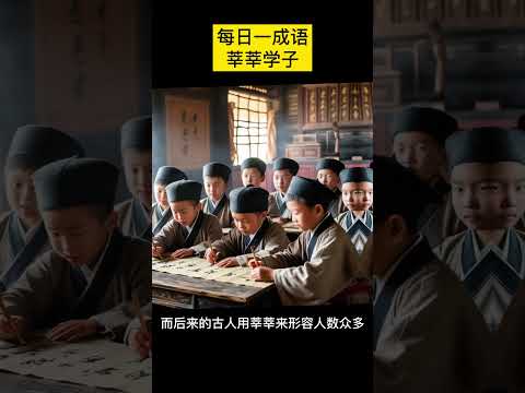每日一成语，&ldquo;莘莘学子&rdquo;到底是什么意思？Common Chinese Idioms #educationforall #learningchinese #情感