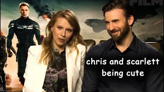 chris and scarlett being cute