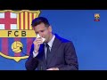 Conférence de presse au Camp Nou : les  ADIEUX de Messi en LARMES 😢💔