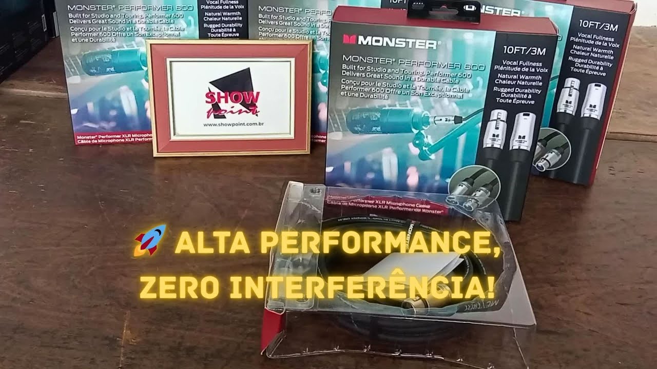 Cabo para Microfone XLR Monster Cable ProLink Performer 600 3 Metros