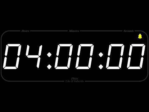 4 Hour - TIMER & ALARM - 1080p - COUNTDOWN