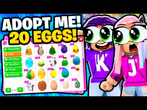 We hatched 20 different eggs on Adopt Me! | Roblox