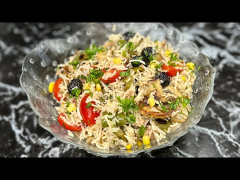 Une salade de riz qui change de l’ordinaire 🥗 Rapide, facile et économique 👩🏻‍🍳