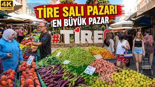TÜRKİYE'NİN EN BÜYÜK PAZARI | TİRE SALI PAZARI |YÜRÜYÜŞ TURU | GÜNCEL 
