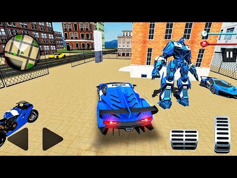 US Police Robot Car Game - Police Plane Transport - Android Gameplay