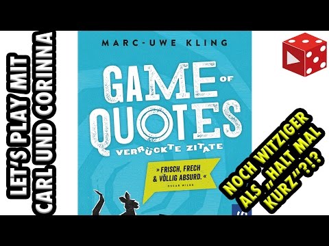 Game of Quotes - Rules, Let's Play & Opinion ("Live with Carl") - Brettspielblog.net