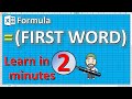 Get first word or get LEFT word in Excel - 2 Minute Excel Formula