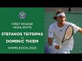 Five Set Classic! Stefanos Tsitsipas vs Dominic Thiem | First Round Highlights | Wimbledon 2023