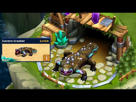 Cavern Crusher max level 124-rare dragon||Dragons rise of Berk