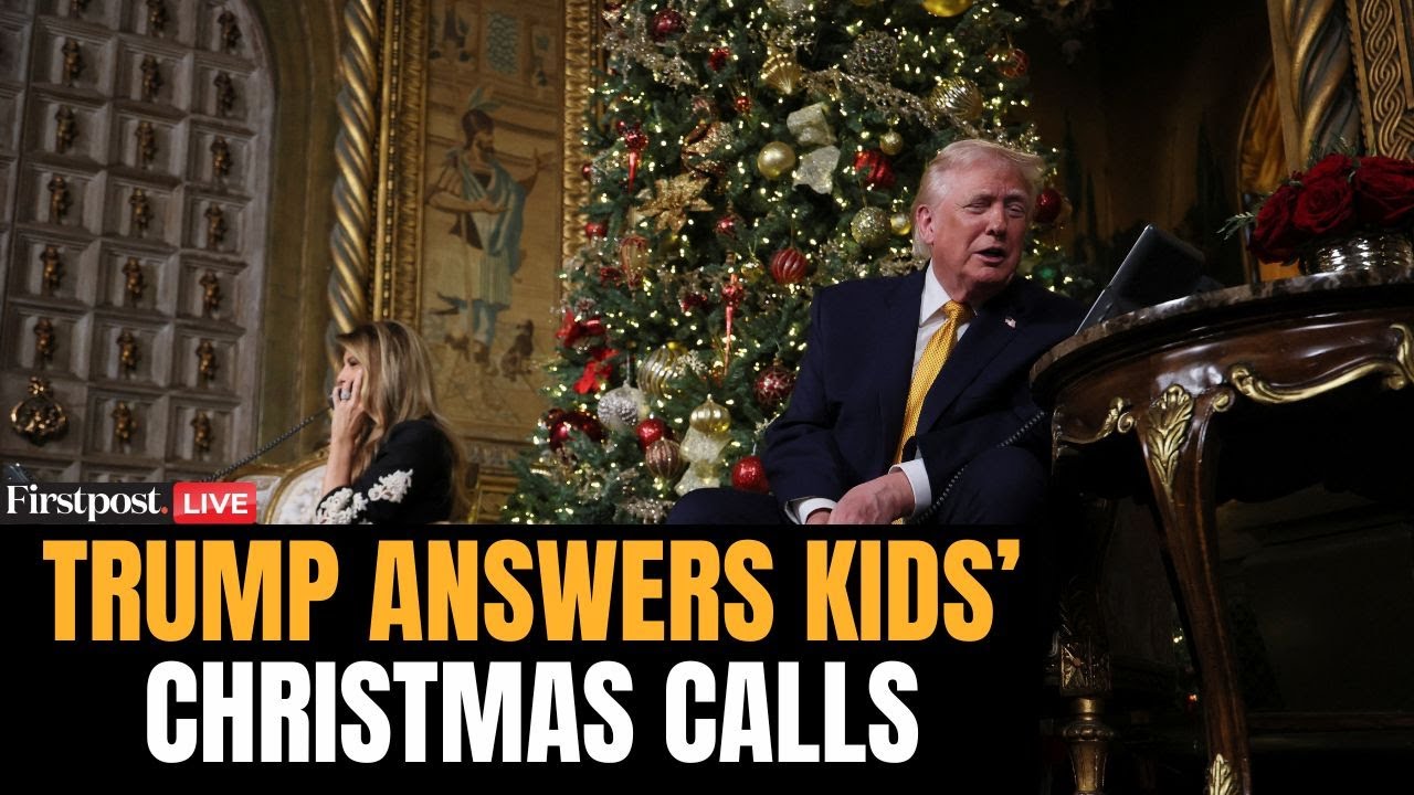 LIVE: US President Trump And First Lady Melania Respond to Adorable Christmas Calls | N18G