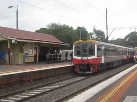 V-line Sprinter And V-line Vlocity Arriving And Departing Clayton Station