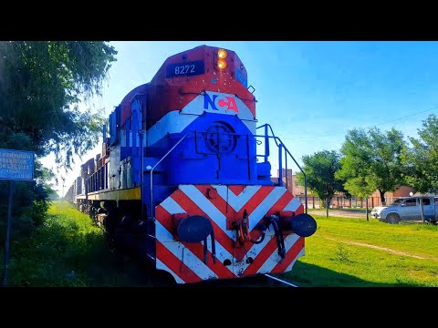 [4K] Tren cargado de NCA con destino a Rosario pasando por Marcos Juárez!!!!!!