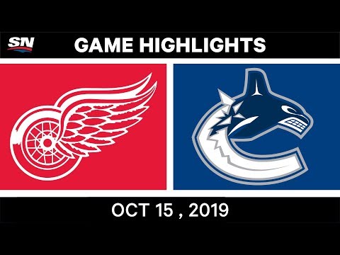 NHL Highlights | Red Wings vs. Canucks – Oct. 15, 2019