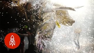 Dancing With Fireworks at the Burning of the Bulls
