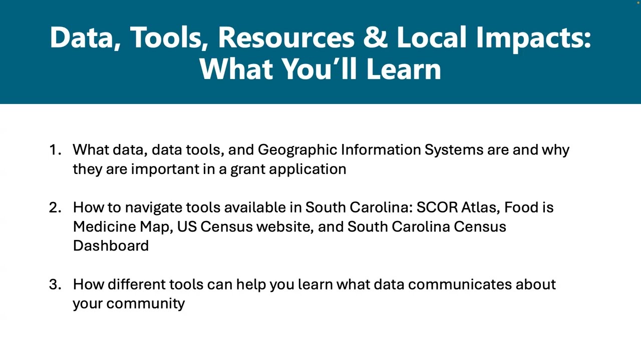Introduction to Data, Tools, Resources, & Local Impacts